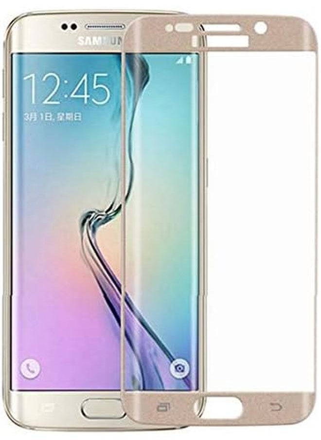 erorex - Shiny Gold 3D Tempered Glass Screen Protector For Samsung Galaxy S6 Edge - Image 1