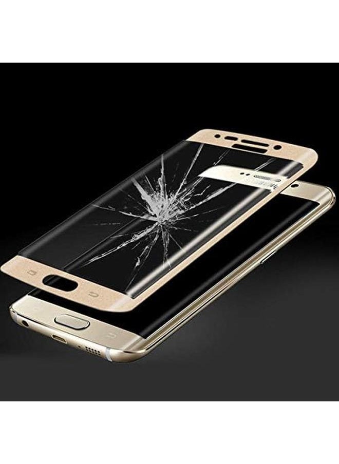 erorex - Shiny Gold 3D Tempered Glass Screen Protector For Samsung Galaxy S6 Edge - Image 1