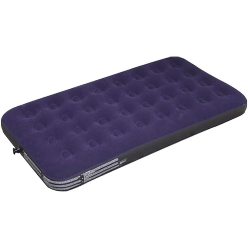 ZAMZIN Premium Single Inflatable Mattress with Built-In Raised Pillow & Storage Bag/Thickened, Foldable Flocked Airbed with Medium Firm Comfort, Durable, Load-Bearing Design for Home & Travel Use - Image 1
