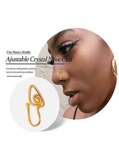 Generic 1Pcs Crystal Butterfly Fake Nose Ring  - Image 2