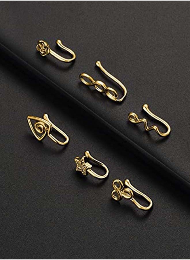 Generic 1Pcs Crystal Butterfly Fake Nose Ring  - Image 4