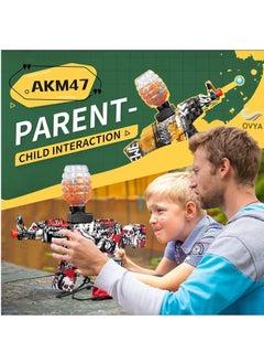 أوڤيا مسدس كرة جل كهربائي مسدس تلقائي AEG AKM-47 مسدس جل صديق للبيئة مع 20000 رصاصة ونظارات واقية لعبة أنشطة ممتعة وفي الهواء الطلق للأطفال من سن 8 سنوات فما فوق  - Image 4