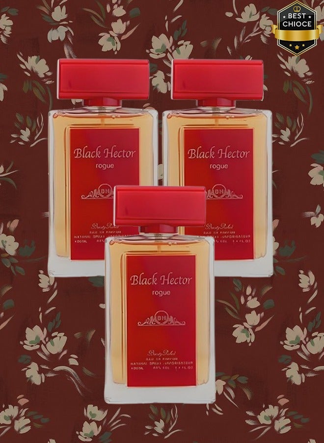 BH 3 Pieces Black Hector Rogue Perfume 100ml EDP - Image 1