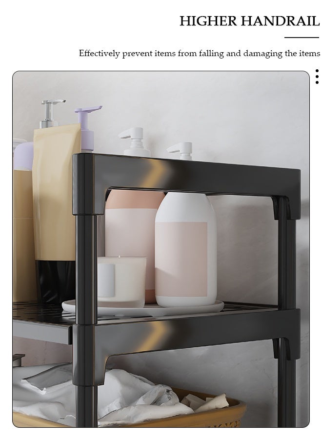DUNISO Over the Washing Machine Storage Rack, 3-Tiers Drum Washer Dryer Stand Shelves, Space Saving Bathroom Balcony Organizer Rack,Large Capacity Laundry Shelf for Home, Hotel - Image 5
