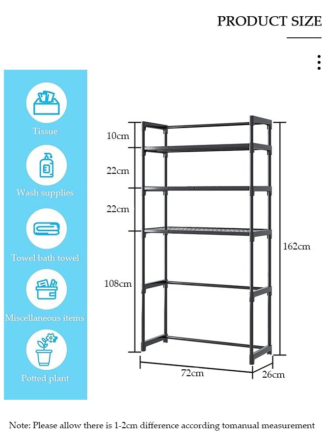 DUNISO Over the Washing Machine Storage Rack, 3-Tiers Drum Washer Dryer Stand Shelves, Space Saving Bathroom Balcony Organizer Rack,Large Capacity Laundry Shelf for Home, Hotel - Image 2