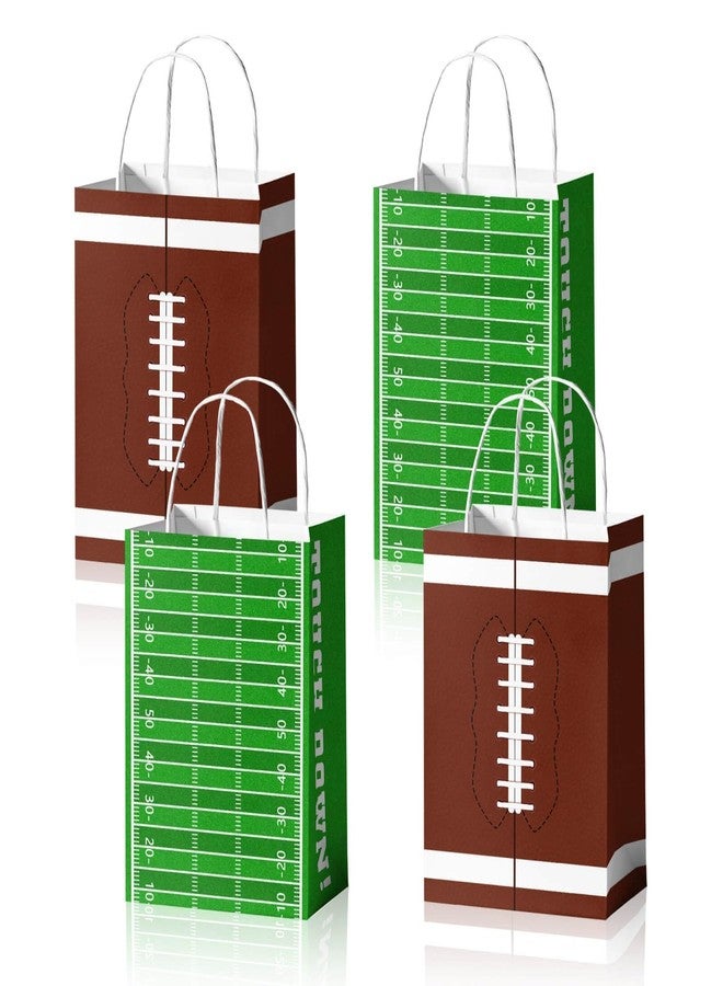 Utolily 24 Pieces Football Paper Gift Bags with Handle Football Birthday Party Goodie Bags for Touchdown Super Game Day Kids Birthday Party Supplies - Image 1