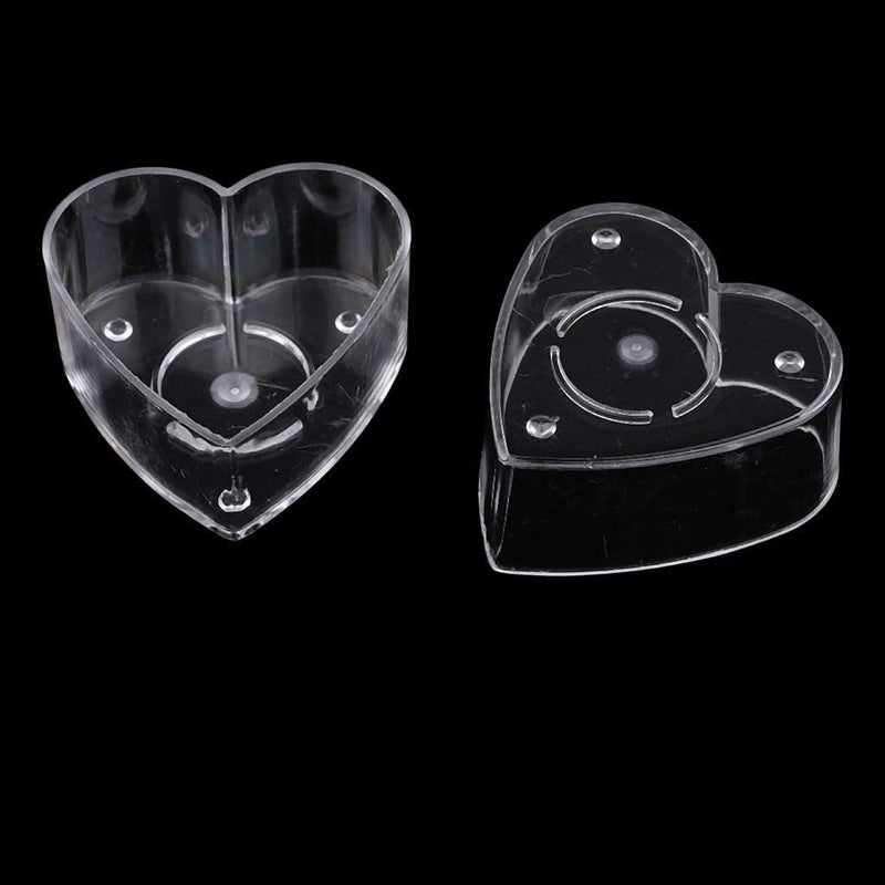 Urban Moon Acrylic Heart Shaped Tealight Cups, Polycarbonate Pre-Waxed Empty Tealight Containers/Mould for DIY Candle Making - Pack of 200 Piece - Image 4