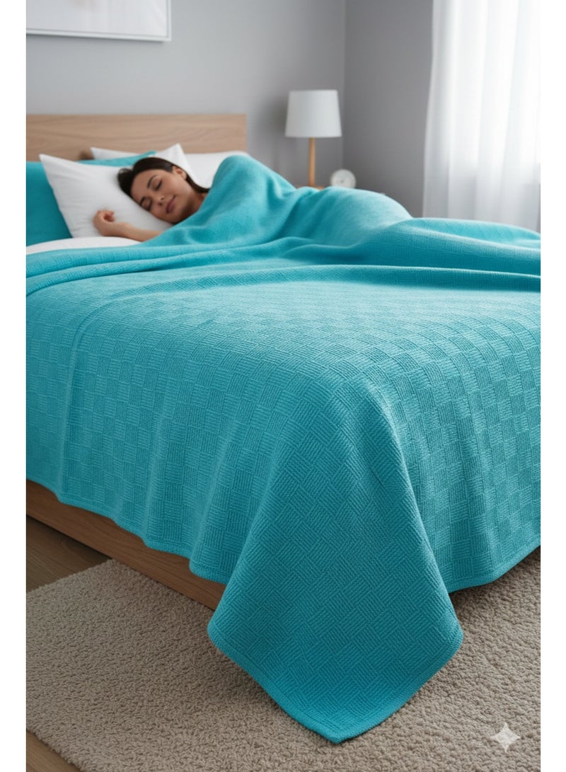 Nile Weave Elegant Egyptian Cotton Leno Throw Blanket – ultra-soft, lightweight, and beautifully crafted. Enjoy luxurious comfort, breathable warmth, and timeless sophistication in any room. - Image 4