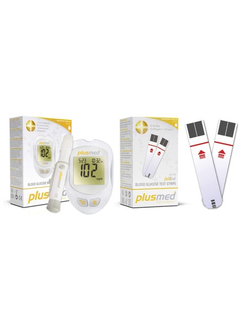 Fast Test Blood Glucose Meter with Lancing Device Pm-100 Plus 1 x 50 Strips