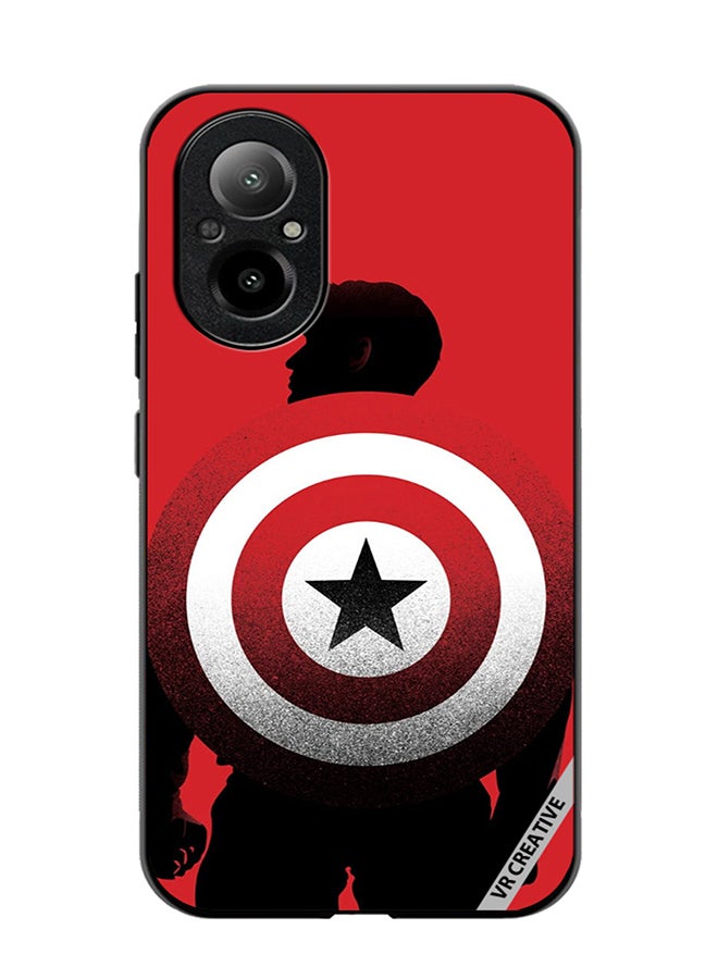VR CREATIVE Protective Case Cover For Realme C67 4G Captain America Design Multicolour - Image 1
