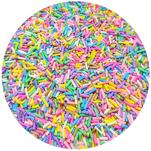 Mulutoo 100g Resin Fake Sprinkles Fake Candy Sprinkles Clay Sprinkles Polymer Sprinkles Polymer Clay Slices for Nail Art DIY Phone Case Crafts Mixed colorA15 - Image 1