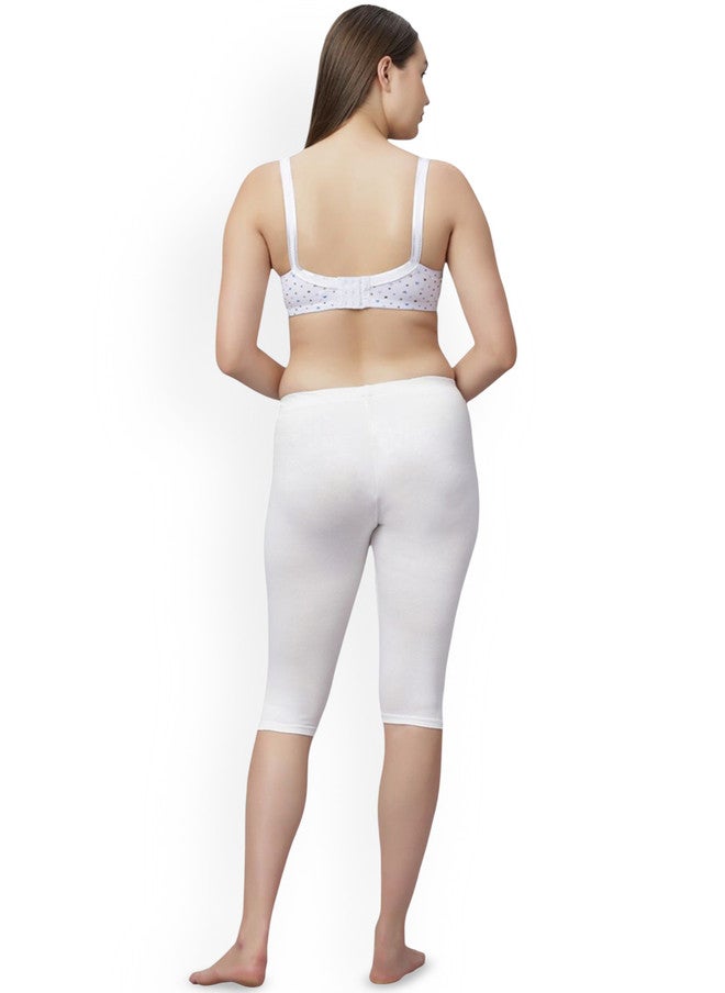 Red Rose RedRose Women White Solid Mid-Rise Cycling Sports Shorts - Image 3