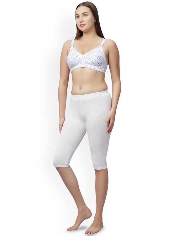 Red Rose RedRose Women White Solid Mid-Rise Cycling Sports Shorts - Image 4