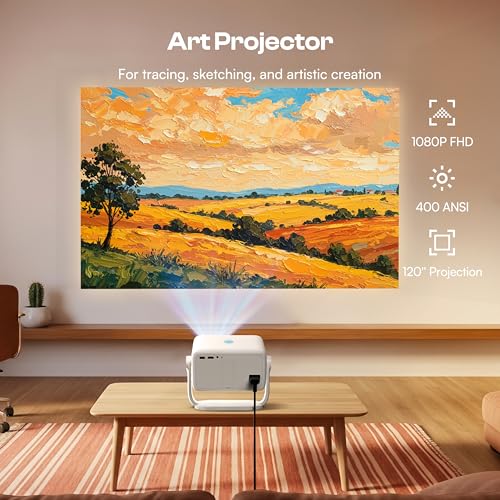 Caydo P3 Art Projector with Exclusive Drawing App for Artists, Portable Auto Focus & Keystone Native 1080P Projector for Drawing and Tracing, 40''-120'' Projection, Compatible with iOS/Android - Image 2