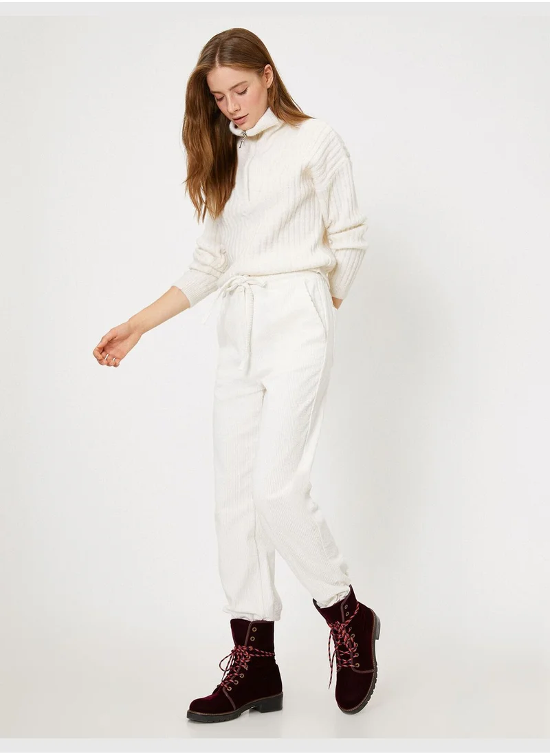 كوتون Tie Waist Trousers