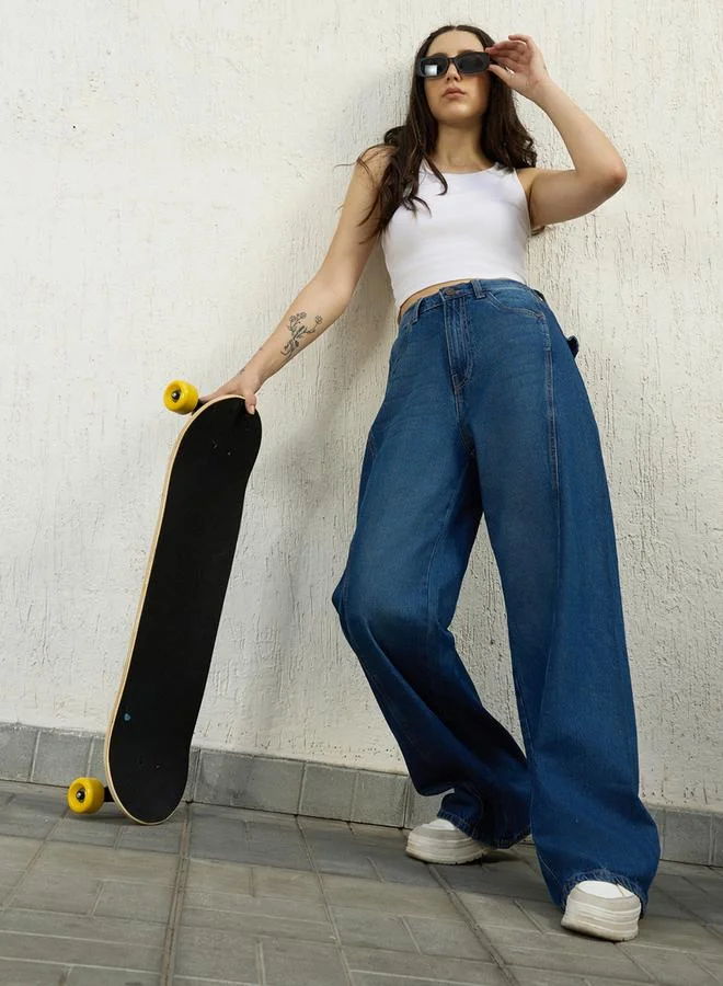 Hubberholme Hubberholme High Rise Straight Fit Jeans