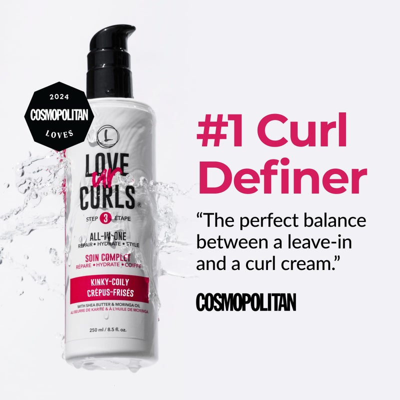 Love Ur Curls - Kinky Coily All in One Curl Cream Styler, Curling Cream for Curly Hair, Repair, Define, Hydrate & Style with Shea Butter, 250mL - Image 2