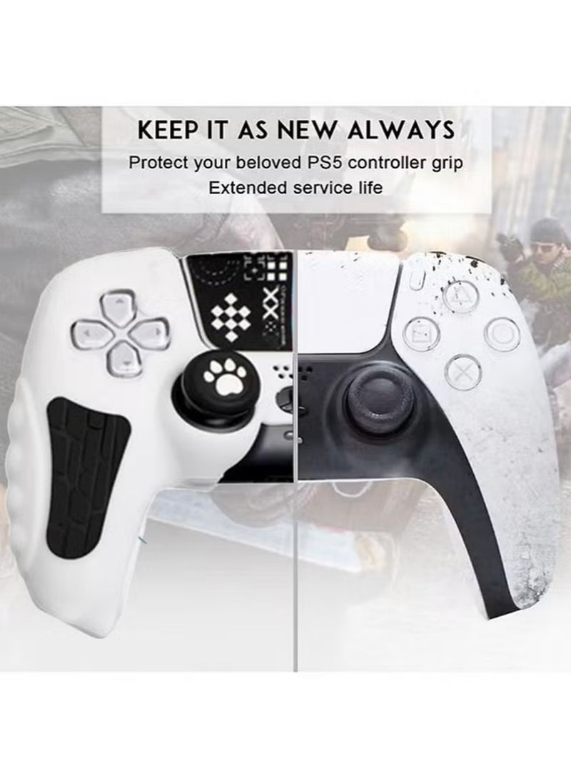 IINE Case Cover for PS5/PS5 Slim Wireless Controller for Dual Sense Leather Texture Soft Silicone Protection Anti-scratch Anti-fall Case Cover Electronic game Machine Accessories - Image 3
