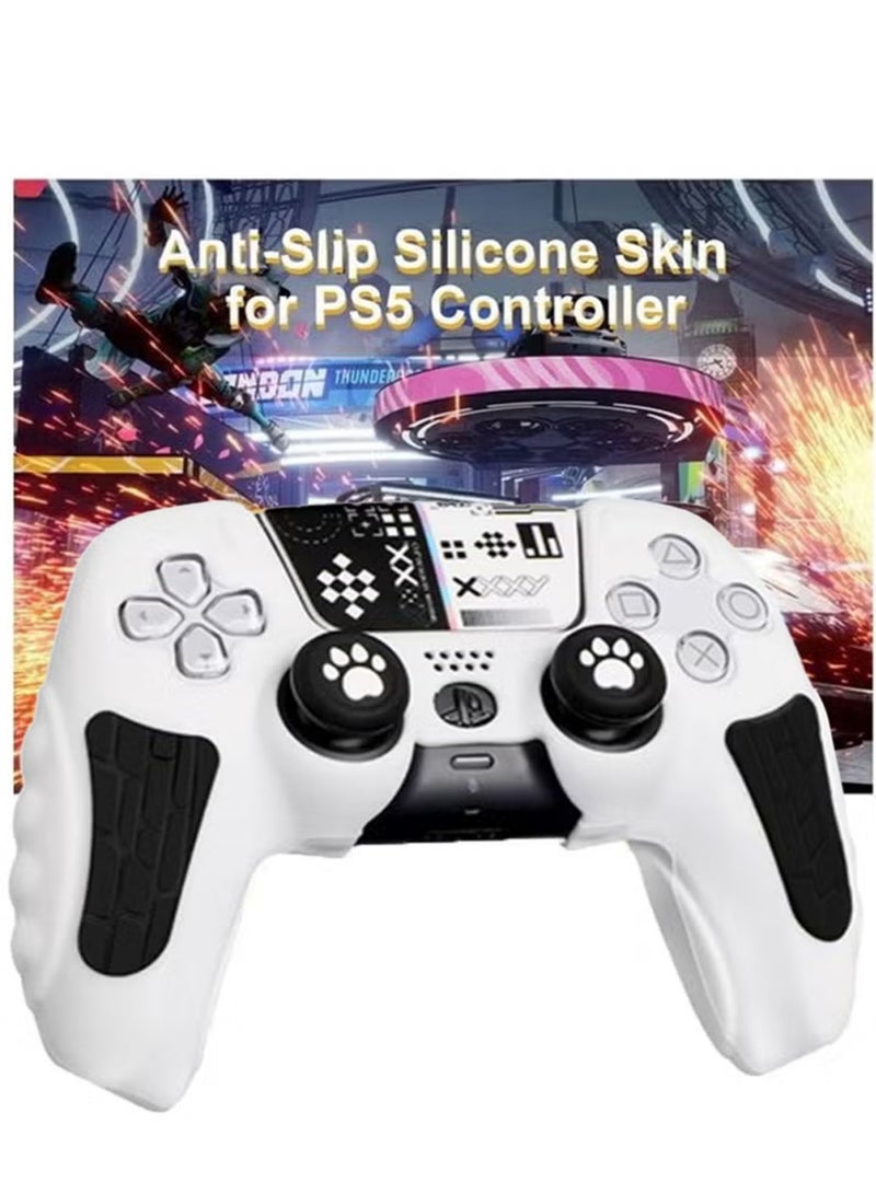 IINE Case Cover for PS5/PS5 Slim Wireless Controller for Dual Sense Leather Texture Soft Silicone Protection Anti-scratch Anti-fall Case Cover Electronic game Machine Accessories - Image 4