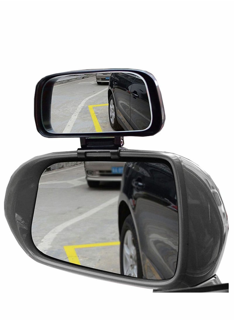 SYOSI Blind Spot Mirror-Side Mirror Wide Angle Mirror HD Glass Convex 360 Degree Rotation Car Rear Auxiliary Mirror with Adjustable Sticker Automotive Exterior Accessories for Cars Trucks（2 PCS）  - Image 1
