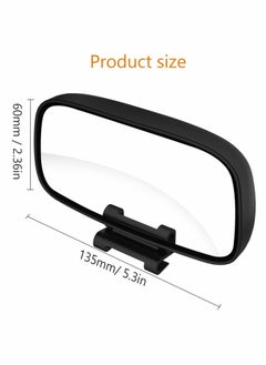 SYOSI Blind Spot Mirror-Side Mirror Wide Angle Mirror HD Glass Convex 360 Degree Rotation Car Rear Auxiliary Mirror with Adjustable Sticker Automotive Exterior Accessories for Cars Trucks（2 PCS）  - Image 4