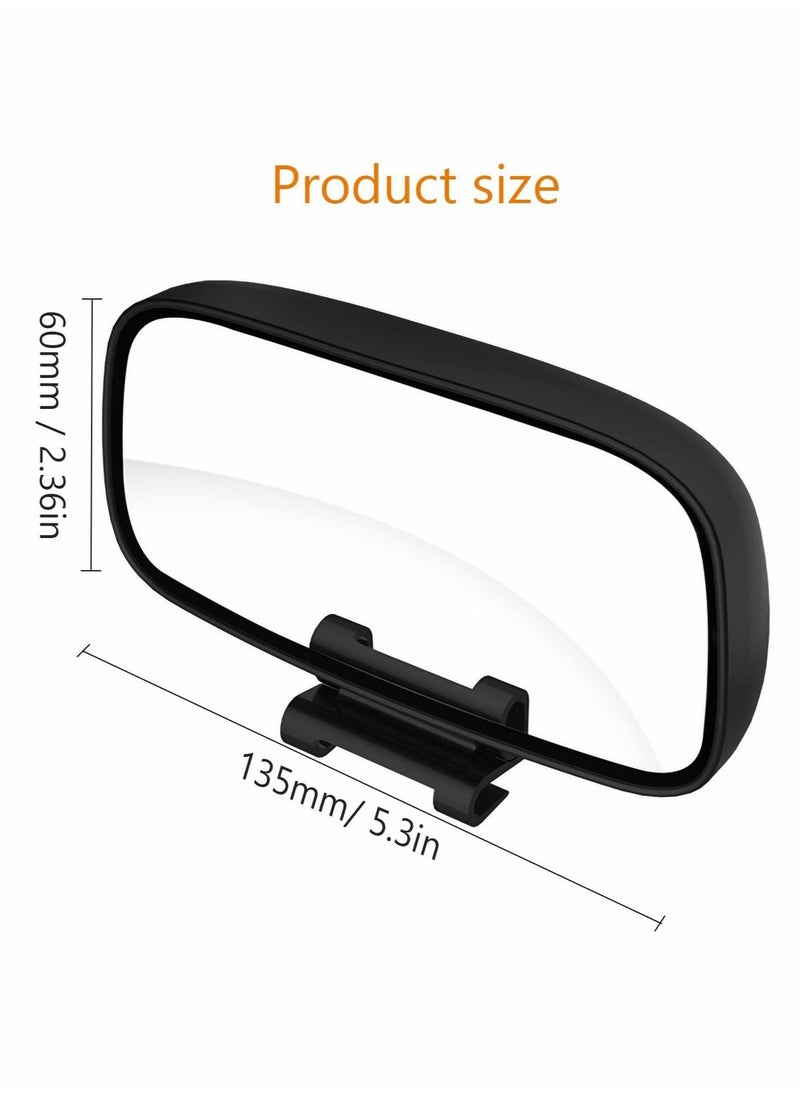SYOSI Blind Spot Mirror-Side Mirror Wide Angle Mirror HD Glass Convex 360 Degree Rotation Car Rear Auxiliary Mirror with Adjustable Sticker Automotive Exterior Accessories for Cars Trucks（2 PCS）  - Image 4