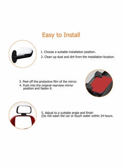 SYOSI Blind Spot Mirror-Side Mirror Wide Angle Mirror HD Glass Convex 360 Degree Rotation Car Rear Auxiliary Mirror with Adjustable Sticker Automotive Exterior Accessories for Cars Trucks（2 PCS）  - Image 2