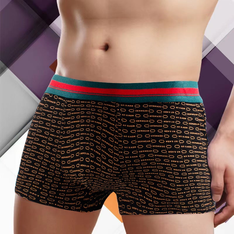 Men'S Underwear Direct High-End Ice Silk Underwear Comfortable Skin-Friendly Breathable Bottom Crotch Men'S Boxers - Image 1