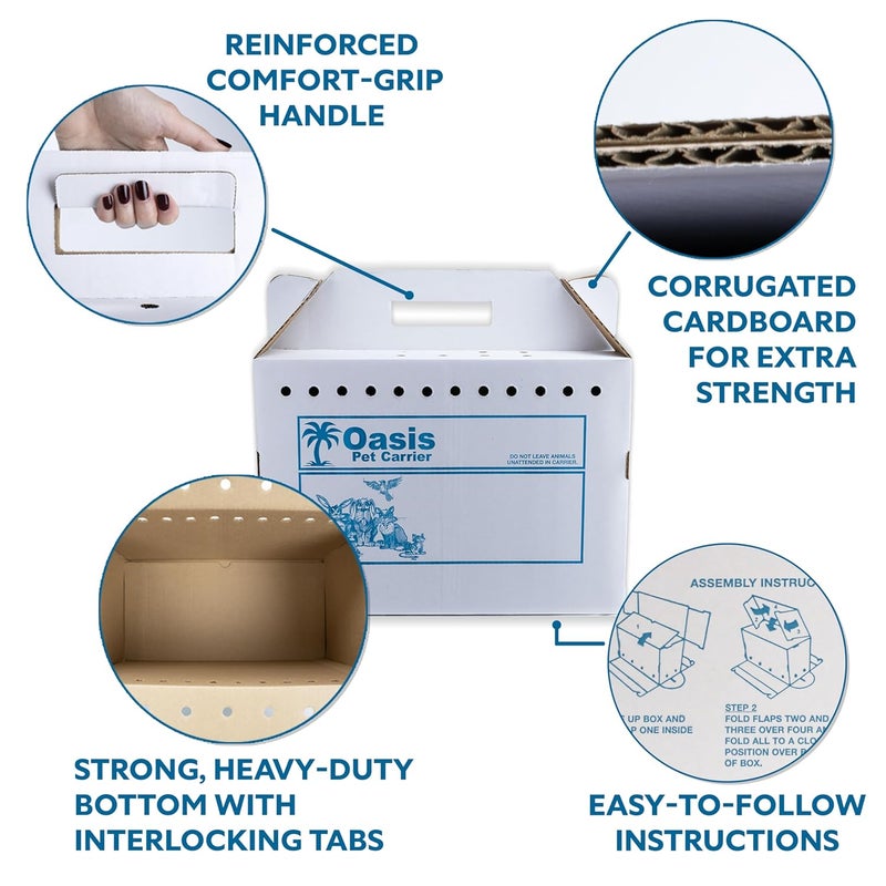 Oasis Disposable Cardboard Pet Carrier 12Case - Image 5