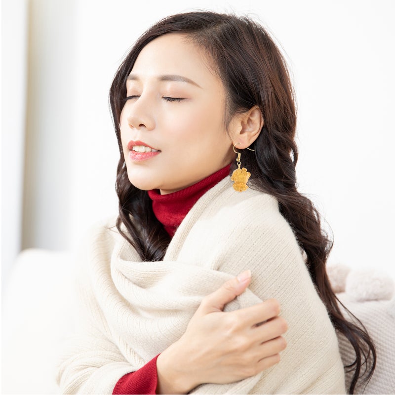 Popcorn Eardrops Fake Funny Spoof Personalized Small Beautiful Jewelry Eardrop Earring for Woman (Yellow Ear Hook Pattern) - Image 5