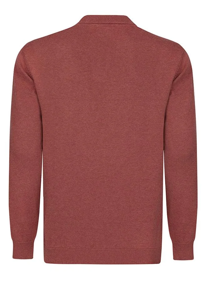 FELIX HARDY Polo collar long sleeve jumper