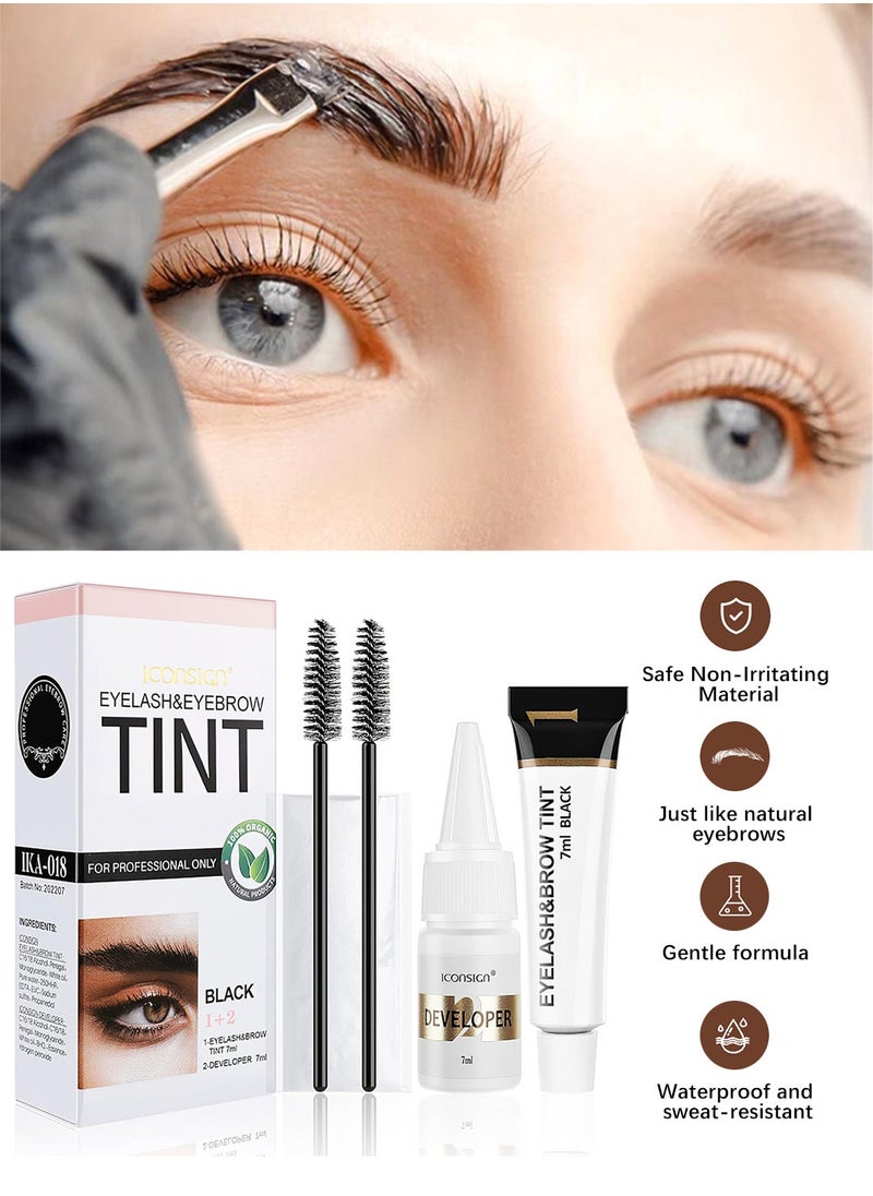 ICONSIGN - Eyelash & Eyebrow Tint Kit for Professional Only, Long Lasting Waterproof Easy to Use 2-In-1 Lash Tint Kit, Hair Color Kit Lasts Up to 6 Weeks for Salon Home DIY Use 7ml - Image 1