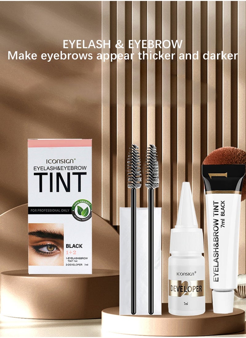 ICONSIGN - Eyelash & Eyebrow Tint Kit for Professional Only, Long Lasting Waterproof Easy to Use 2-In-1 Lash Tint Kit, Hair Color Kit Lasts Up to 6 Weeks for Salon Home DIY Use 7ml - Image 1