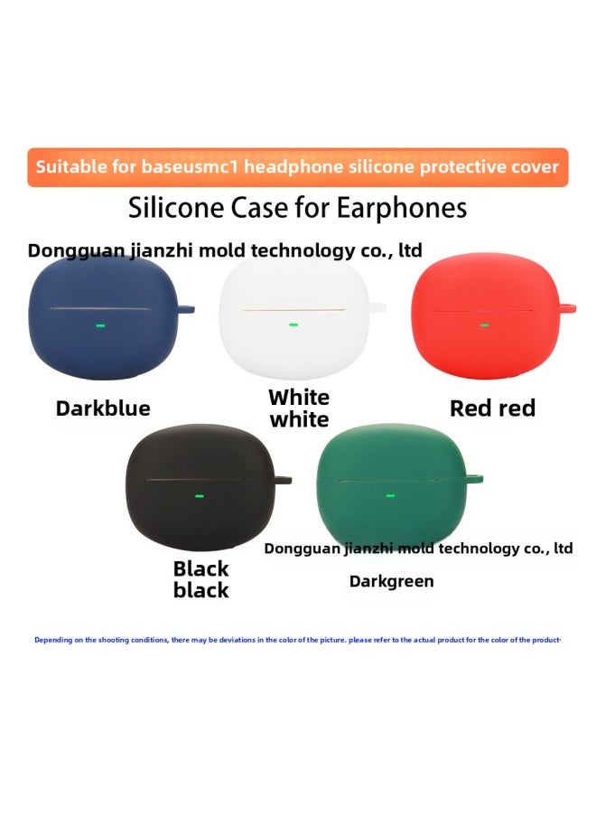 Baseus MC1 Small Cloud Earphone Case Silicone Soft Rubber Protective Cover Anti-Fall Charging Case Empty Box Compatible-Color:white-Model:Baseus MC1 Little Cloud