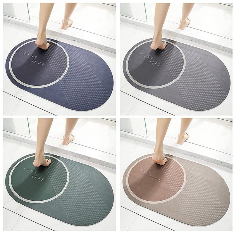 Pekos Large Bathroom Mat WaterAbsorbing Bath Mat QuickDrying Mat NonSlip Mat Household Carpet Mat Super Water Absorbent Floor Mat AntiSlip Doormat Carpet 58 x 38 cmMulticolor Easy - Image 5