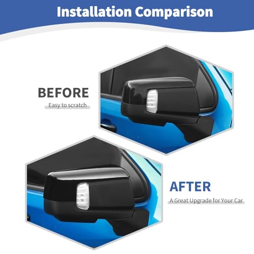 JOSHELA for Silverado Side Mirror Cover Cap Trim Black Fit for Chevy Silverado/GMC Sierra 2019-2025 Black Exterior Accessories 2pcs - Image 2