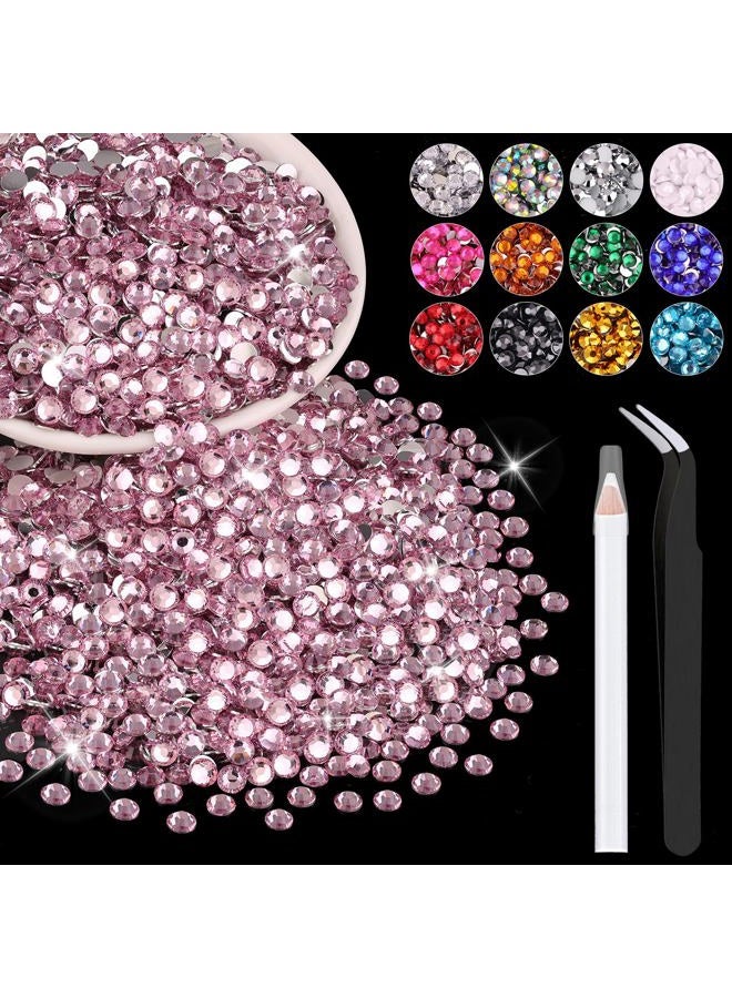 BELLEBOOST 5000PCS 3mm Resin Rhinestones in Bulk (Light Pink), Bedazzling Flatback Crystals Rhinestones for Crafting DIY Nail Decoration, Gems Diomand Charms for Tumbler Shoes Clothing Fabric - Image 1