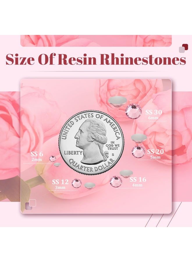 BELLEBOOST 5000PCS 3mm Resin Rhinestones in Bulk (Light Pink), Bedazzling Flatback Crystals Rhinestones for Crafting DIY Nail Decoration, Gems Diomand Charms for Tumbler Shoes Clothing Fabric - Image 3