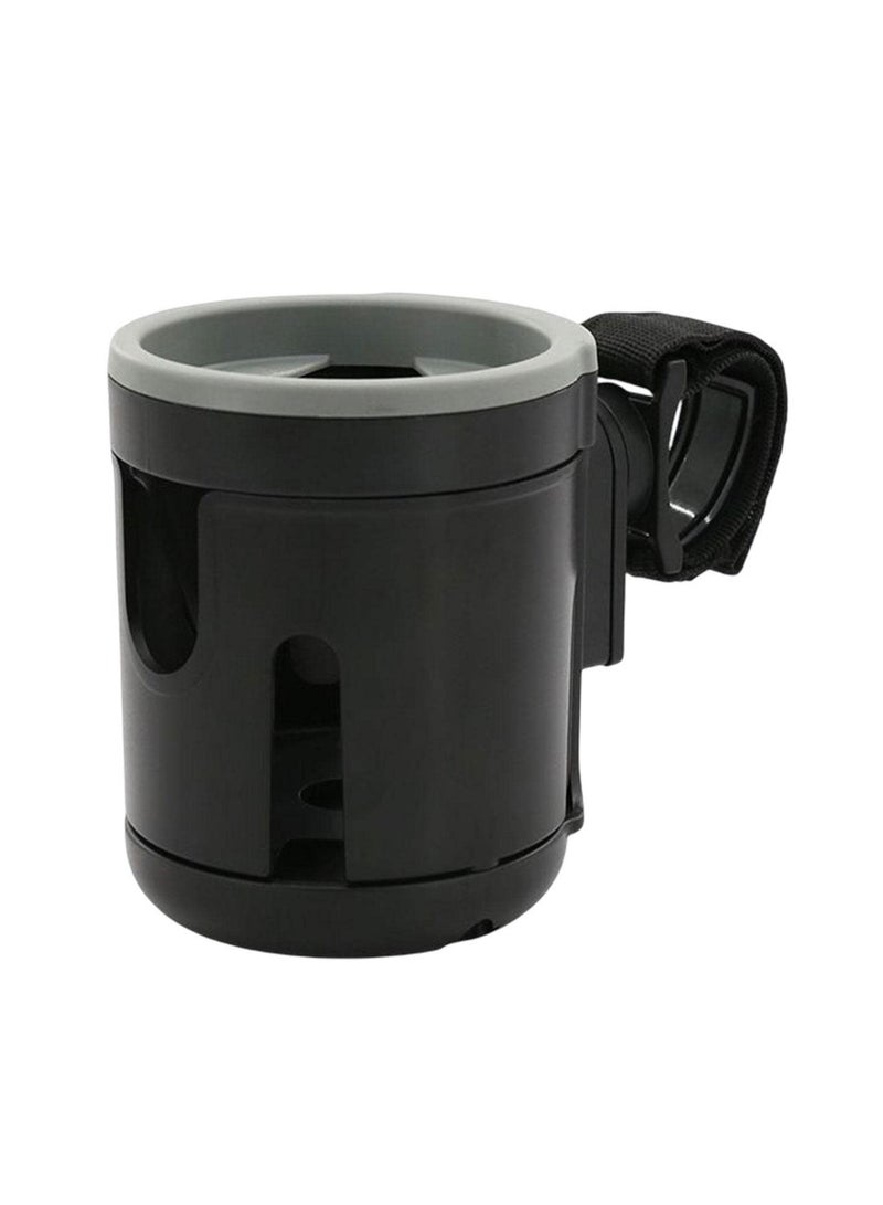 SYOSI Cup Holder for Walker,360 Degrees Rotation Stroller Organizer Cup Holder, 2 in 1 Cup Holder - Universal Bike Water Bottle Holders for Bicycle, Stroller, Scooter, Walker, Wheelchair - Image 1