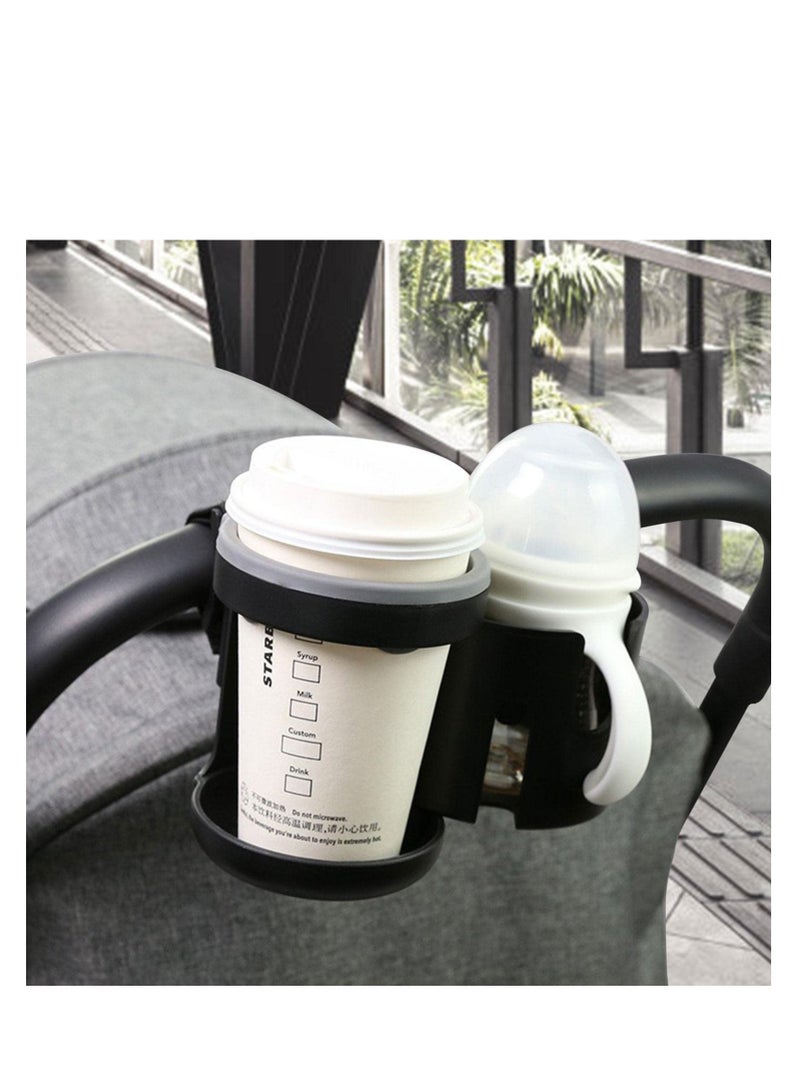 SYOSI Cup Holder for Walker,360 Degrees Rotation Stroller Organizer Cup Holder, 2 in 1 Cup Holder - Universal Bike Water Bottle Holders for Bicycle, Stroller, Scooter, Walker, Wheelchair - Image 3