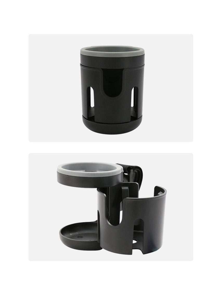 SYOSI Cup Holder for Walker,360 Degrees Rotation Stroller Organizer Cup Holder, 2 in 1 Cup Holder - Universal Bike Water Bottle Holders for Bicycle, Stroller, Scooter, Walker, Wheelchair - Image 4