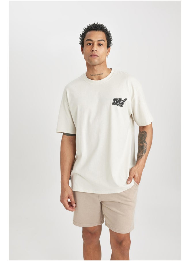 DeFacto - Man Boxy Fit Crew Neck Short Sleeve Knitted T-Shirt - Image 1