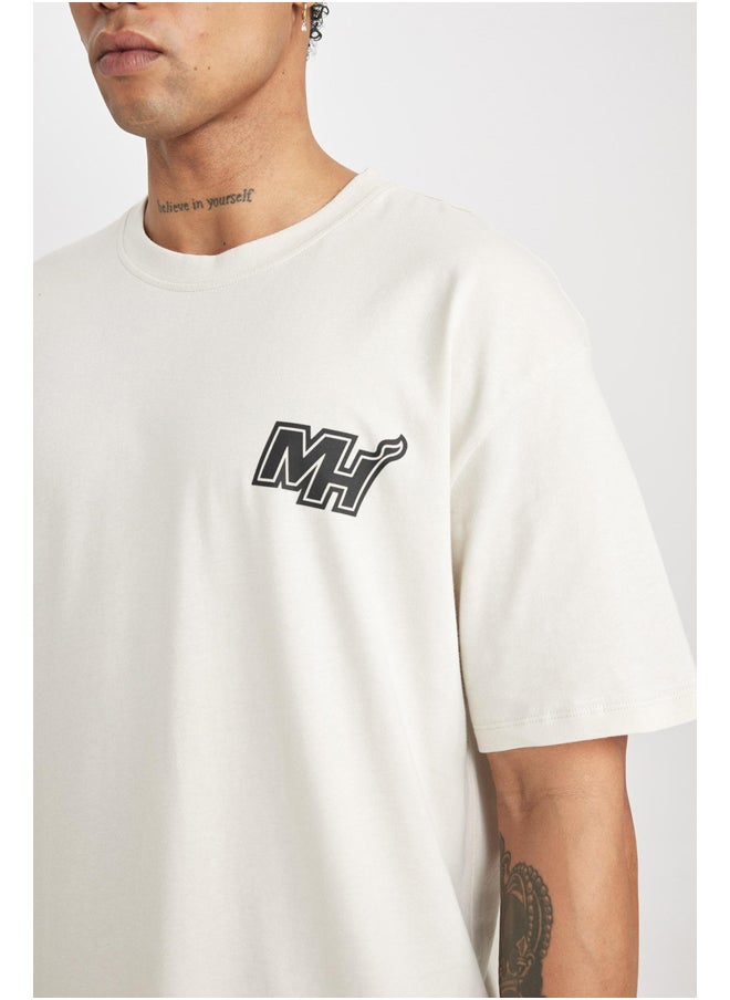 DeFacto - Man Boxy Fit Crew Neck Short Sleeve Knitted T-Shirt - Image 1