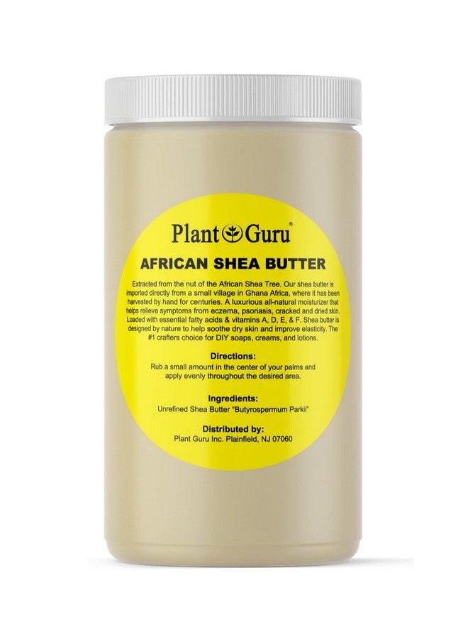 Plant Guru - Raw African Shea Butter 32 Oz. (2 Pack) Bulk 100% Pure Natural Unrefined Ivory Ideal Moisturizer For Dry Skin Body Face And Hair Growth. Great For Diy Soap And Lip Balm Making. - Image 1