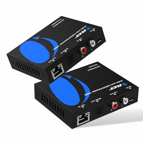 OREI Audio Over Cat5e6 Extender Upto 900 Feet Extend Digital Optical Coxial Toslink Signal Over LAN Ethernet Power Over Cable for Long Distance Extension Dolby Digital DTS 41 DTSHD PCM - Image 1