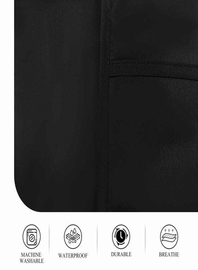 RRBXIA Smock Apron Cobbler Apron with Side Ties and 2 Deep Pockets Unisex Apron for work kitchen (Black, Regular) - Image 5