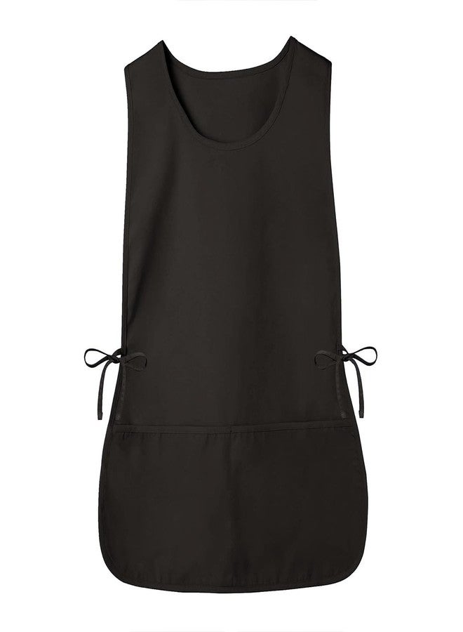 RRBXIA Smock Apron Cobbler Apron with Side Ties and 2 Deep Pockets Unisex Apron for work kitchen (Black, Regular) - Image 2