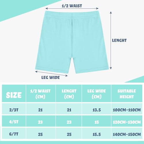 Boyiee 12 Pack Girls Shorts Toddler Bike Shorts Dance Gymnastics Yoga Safety Active Under Dress Pants(2-3 Years,Light Color) - Image 2