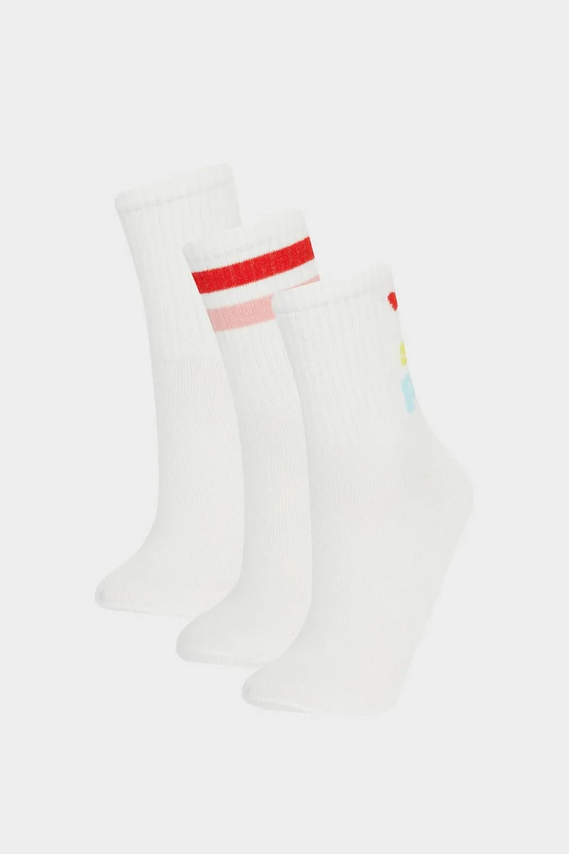 ديفاكتو Woman Comfortable Elastic 3 Piece Cotton Long Socks