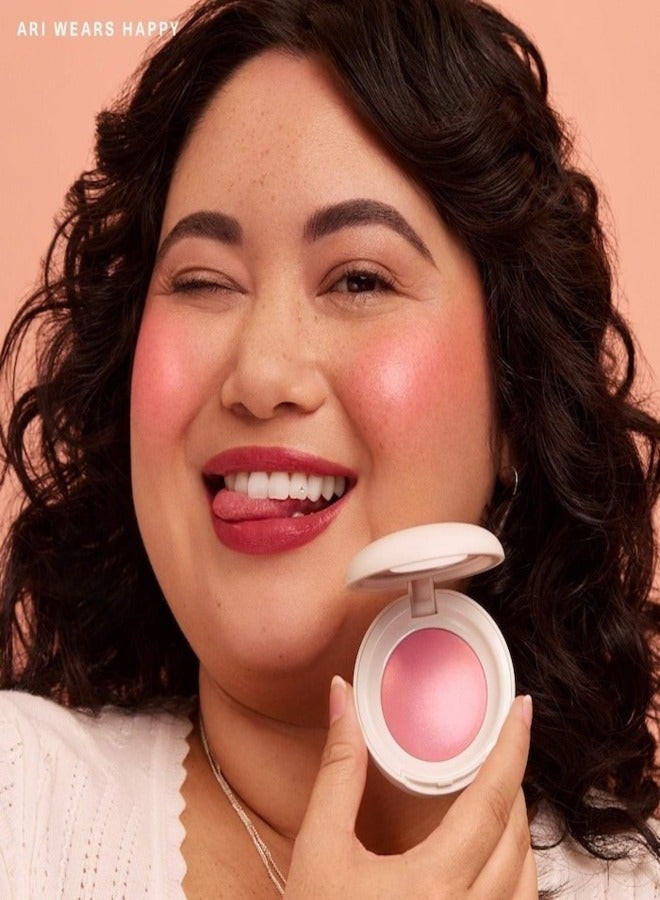 Rare Beauty Rare Beauty Soft Pinch Luminous Powder Blush – Happy (Cool Pink, 2.8g) | Radiant Finish, Buildable Coverage, Lightweight, Long-Lasting, Vegan & Cruelty-Free  - Image 3